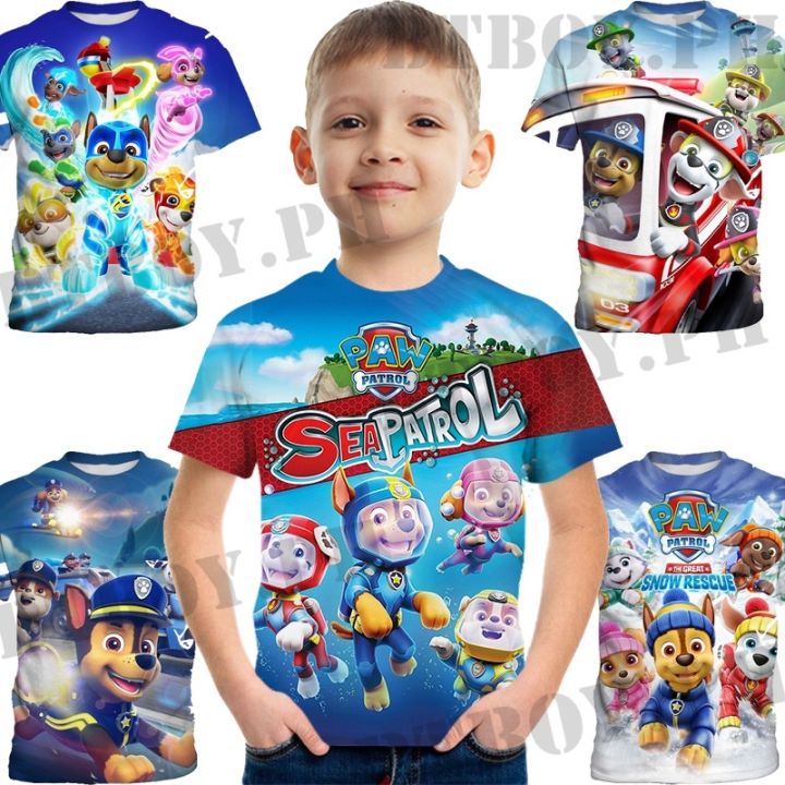 Nickelodeon Paw Patrol Boys' Short Sleeve T-Shirt – Royal Blue, 5T, Group Character Graphic Tee For Toddlers