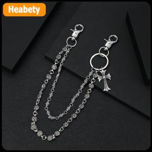 【2-3 days delivery】 Personality Wallet Chain Punk Hip Hop Rock Pants Chain Metal Cross Men Women Bag Trinket Pendant