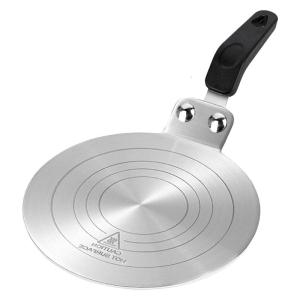 Thickened Heat Induction Plate Mocha Pots Heat Diffuser Stainless Steel Texture for Ceramic and Glass Coffee Pots