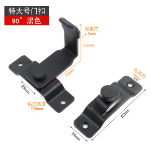 Extra Large Right Angle Door Buckle 90° Stainless Steel Flip Lock Barn Door Hasp Latch Bolt Set