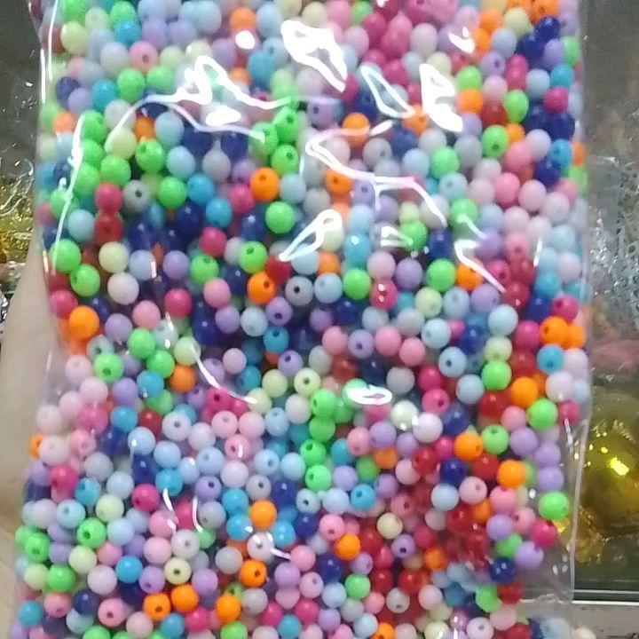 Bán sỉ bịch 0.5kg, 1kg hạt nhựa 6li nhiều màu làm handmade