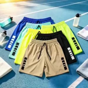 Men’s Elastic Drawstring 5‑Inch Shorts Versatile Outdoor Training Athletic Mid‑Taslan Shorts