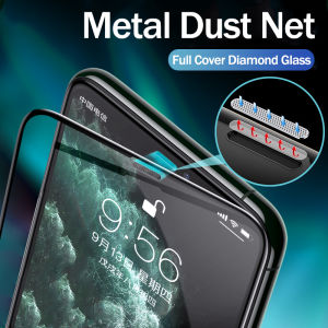 Rivel Dust-proof Full Cover Tempered Glass Screen Protector For iPhone 16 15 14 13 12 11 Pro Max Mini XS XR X 7 8 Plus + SE 2020 High Definition Protective Film Screen Protection