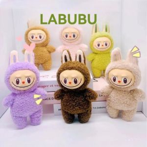 YUDESHUI Hoạt hình Móc khóa nhung lông labubu Macaron Vinyl dây chuyền túi Phụ kiện cặp sách Móc Chìa Khóa Đồ chơi nhồi bông Quà Tặng