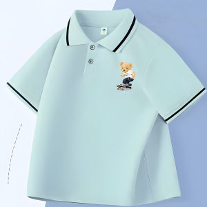 Kids Boys Christmas Outfit Multi Pocket Cargo Pants & Short Sleeve Collar Polo Shirt Damit Pang Alis for Boys 3-14Y