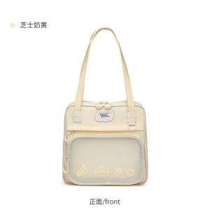 Túi tote Đeo Vai Vải canvas chống thấm nước Sức Chứa Lớn họa tiết hình bánh kem BZ036