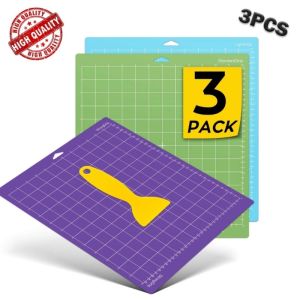 【COD】 3 Pcs Cutting Mat Mix Cut Light Strong Grip Standard 12"x 12"/30cm x 30cm For Cricut Explore Air 2/Air/One/Maker Adhesive Sticky Quilting Mats Replacement Accessories.