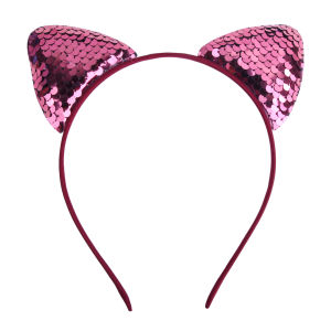 2026 Hot Sale [ Shipped from China ] Xintian Childrens Cartoon Sweet Headband Hair Clip with Flip-Flop Fish Scale Sequins and Cat Ear Accessories B3