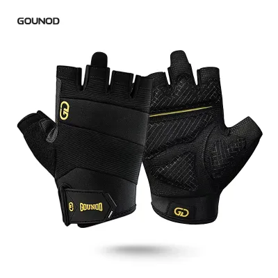 GOUNOD Weightlifting Breathable Non-slip Half Finger Gloves Durable Hand Cycling Fitness Protective Gym Gloves