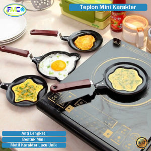 Panci Teflon Mini Cetakan Telur Non Stick Frying Fry Pan Wajan Karakter Anti Lengket Multifungsi