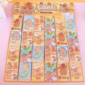 Kad Lukisan Gores Capybara Scratch Painting Cute Card DIY Shiny Scratch Art Creative Art Craft Gift