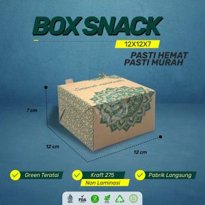 Box Snack 12x12 Dus Snack Snack Box 12x12x7 (Isi 20 Pcs-B43K19)