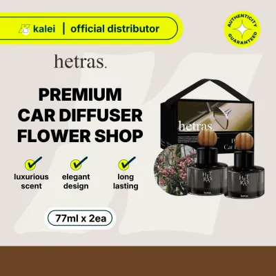 Hetras Premium Car Diffuser 2EA (Flower Shop Hug Soap Hotel Wood Book Store Black Cherry)