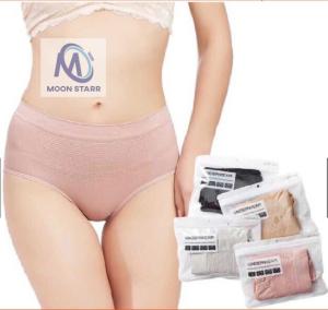 [10 ชิ้น] กางเกงในผ้าทอเก็บพุง รุ่นกระชับหน้าท้อง มีถุงซิป  ms99