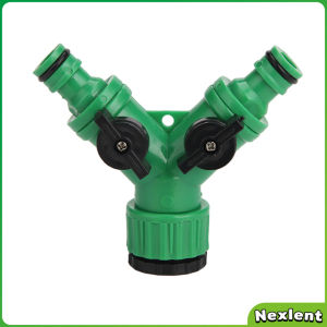 Nexlent 2 Way 1/2"-3/4" Garden Hose Splitter Y-Type Watering Connector Distributor Outdoor Sprinkle