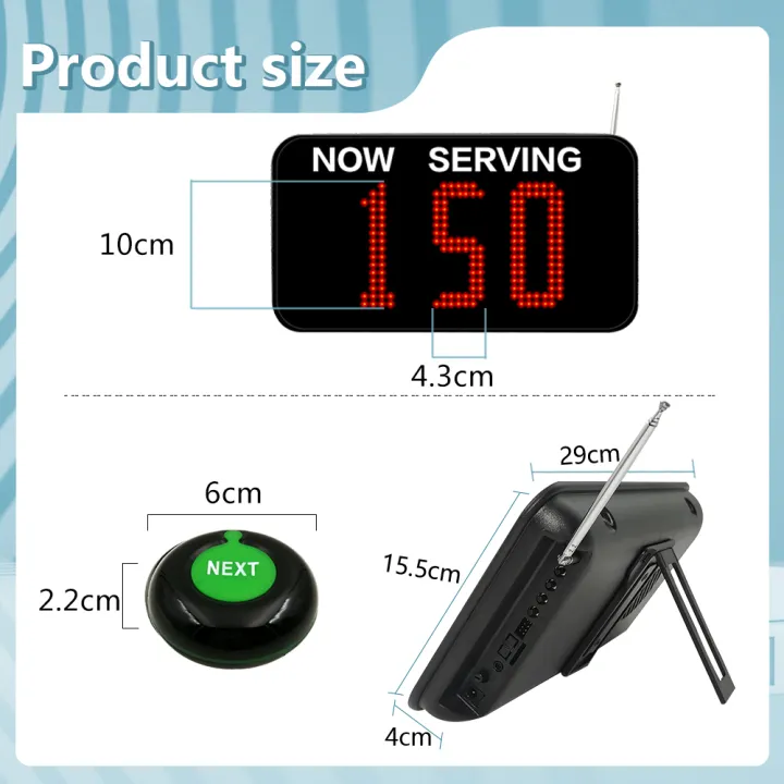Queing number machine Queuing system Plug and Play Wireless Call System ...
