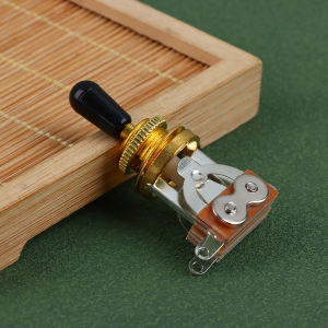 Eixiu 1ชิ้น3ทางสั้นตรงกีตาร์สลับปิ๊กอัพพร้อมหมวกทองเหลืองสำหรับกีตาร์ไฟฟ้าแผงควบคุมสวิตช์ปิ๊กอัพ