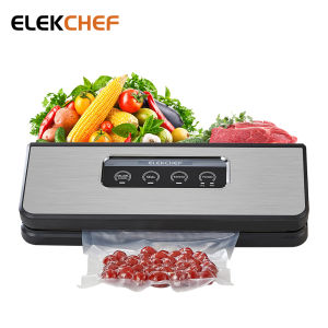 Biolomix ElekChef Stainless Steel Automatic Vacuum Sealer Packing Machine Wet Dry Food Storage Packer With Free 10pcs Sealing Bags