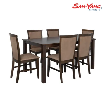 San-Yang Furniture Dining Set 6-Seater Asrio Brown 300329