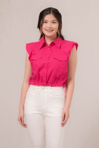 RIMINI - Atasan Remaja Blus Non Formal Putungan XS-XL - Amelie Drawstring Shirt Top 85930
