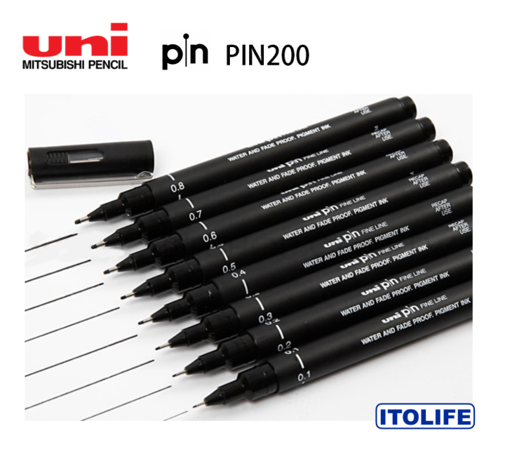 Tech Pen Uni Pen Fineliner Uni Pin Fineliner 12-set Pen Store