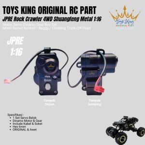 Motor Servo Dinamo Gear Box Set Mobil Remot Kontrol / Buggy / Climbing Truck Off-Road JPRE Rock Crawler 4WD Shuangfeng Metal 1:16 TOYS KING ORIGINAL RC PART