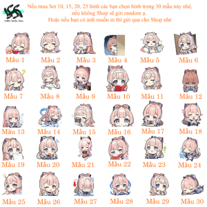 Genshin Impact - Set 10/15/20/25/30  Sticker Sangonomiya Kokomi hình dán chibi game genshin dán trang trí decor siêu đẹp chống nước chống xước
