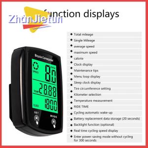 zhanjietun Bicycle Computer Wired Speedometer Waterproof Bike LCD Computer Blue Tooth Cycling Speed Odometer Stand Outdoor Accessories