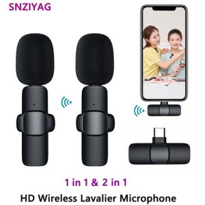 🎤【Readystock】 + shippin miễn phí🎙K9 Lavalier micrô cho iPhone không dây Android phát sóng trực tiếp trò chơi video và điện thoại di động