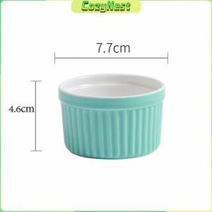 C.N. Kitchen Colorful Ceramic Striped Bowl For Baking Or Serving Small Large