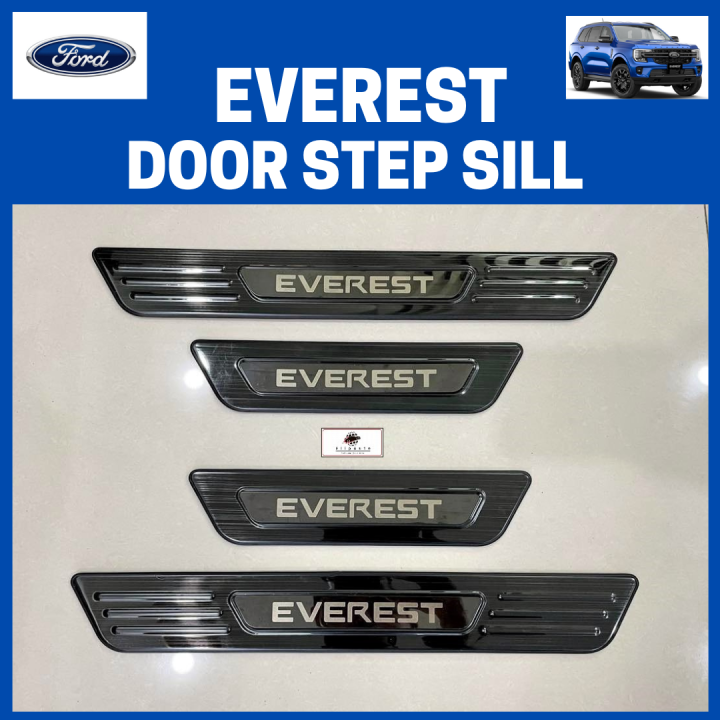 FORD EVEREST 2023-2025 Door Side Step Sill Black Titanium & Silver ...