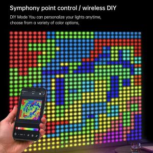Smart LED Curtain Light APP Control RGB Dimmable DIY Pattern Music Ambient Lighting For Home Holiday Party Christmas DecorationFast shipping