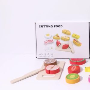 Wooden Pretend Play Cutting Set - Fruit/Seafood/Food-Themed Toy For Children Developing Fine Motor Skills And Food Awareness2026