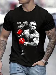 [Local Stock] VCC Mens Boxing Print T-shirt Muscular Man Gym Fitness T Shirt Summer Casual Short Sleeve Hip Hop Streetwear Harajuku Classic Shirt