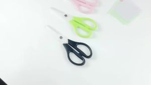 Ceramic Kitchen Scissors 8" Ceramic Blade Scissors White Sharp Blade with Pink ABS Handle Cooking Shears for Office School Crafting Kitchen (Pink)