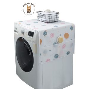 Tâm phủ tủ lạnh máy dặt có túi tiện dụng Chất liệu PVEA Chống bụi nước dầu ăn đẹp bền chắc chắn Kích thước 129x54 cm