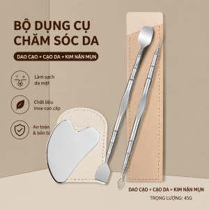✨ BỘ DỤNG CỤ LẤY MỤN INOX CAO CẤP – HỖ TRỢ CHĂM SÓC DA TẠI NHÀ ✨