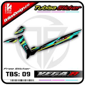 Sticker Striping Variasi Vega R LAMA - Stiker Striping Motor Vega R LAMA Motif Racing. TBS.09