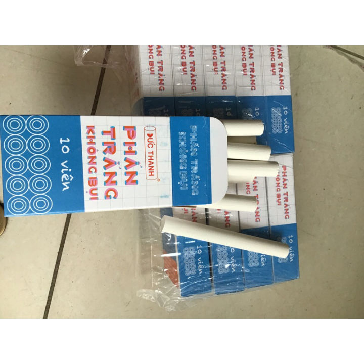 10 viên phấn viết bảng - phân trắng không bụi