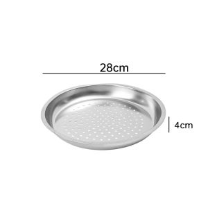 Stainless Steel Food Steamer Steaming Dumplings Vegetable Round Food Plate Thickened Food Grade Seafood Steam Plate Rack