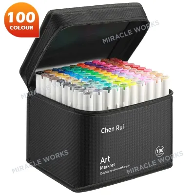 FYSM Professional Art Marker Set (Brush Head + Broad Head) Ohuhu Marker