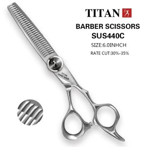 TITAN Professional Hairdresser Scissors Barber Scissors Hairdressing Hair Cutting Thinning Set of 5.5 6.0 Inch Japan440C Steel