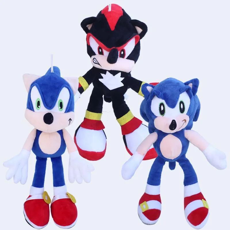 1pcs SONIC Plush Toys Doll 26cm SONIC The Hedgehog Black Shadow
