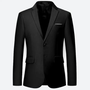 ZeroDis Men Blazer Coat Business Blazer Solid Slim Wedding Set Vintage Classic Blazer Suit