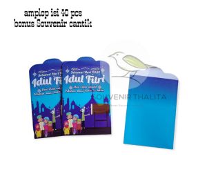 1 Pack Isi 40PCS Amplop/Angpao Lebaran Idul Fitri Kecil Karakter Lucu & Unik