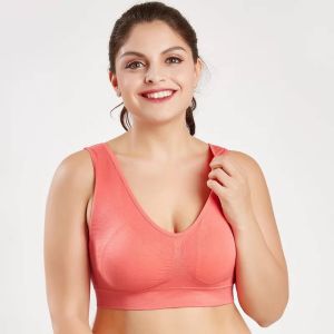 GS Sport bra plus size top vest bra with chest pad yoga exercise wireless ring womens underwear 811