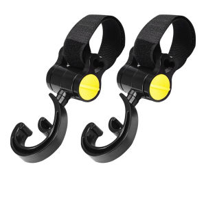 2Pcs 360 Rotating Stroller Hooks with Lock Multi-Purpose Hanger for Baby Pram Diaper Bag Car Accessories