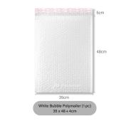 White Bubble Polymailer Built-In Cushion for Safer Delivery 10 pcs / 20 pcs | 12 sizes Water-Resistant Lightweight Secure