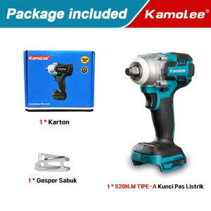Kamolee Brushless 520N.M Electric Wrench 1/2" 1/4" Bolt Opener