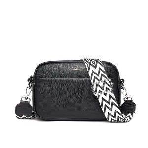 Cross-border womens genuine leather new solid color retro crossbody bag fashionable and simple versatile first-layer cowhide shoulder bag small square bag